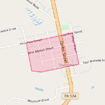 Map of Sheppton