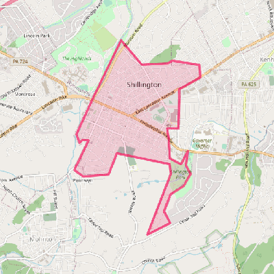 Map of Shillington