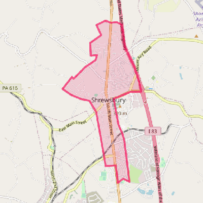 Map of Shrewsbury