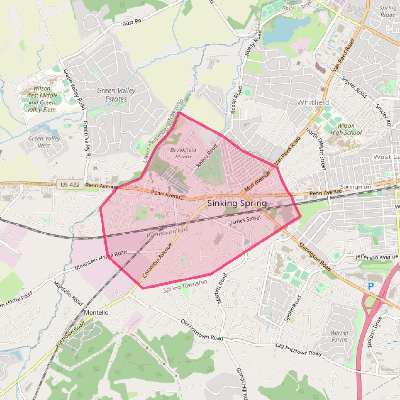 Map of Sinking Spring