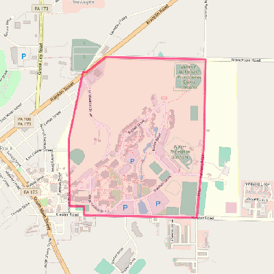 Map of Slippery Rock University