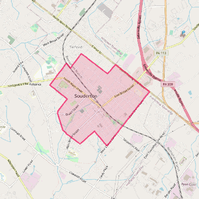 Map of Souderton
