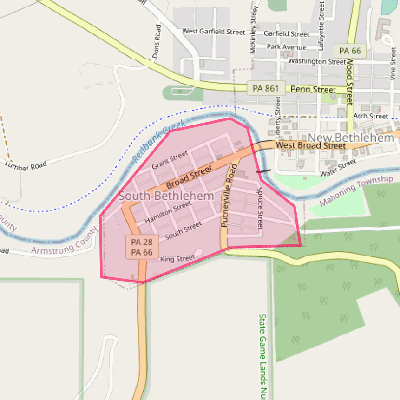 Map of South Bethlehem