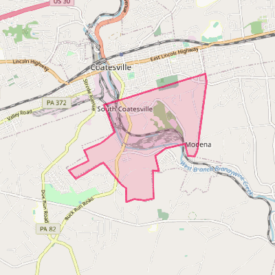 Map of South Coatesville