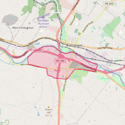 Map of South Pottstown