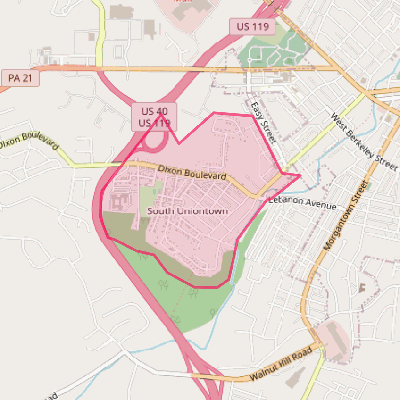 Map of South Uniontown