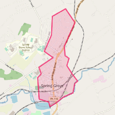 Map of Spring Grove