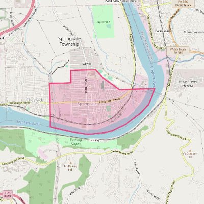 Map of Springdale