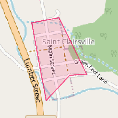 Map of St. Clairsville
