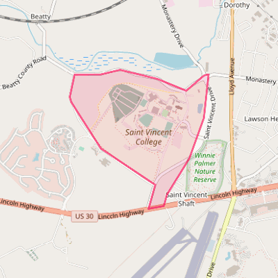 Map of St. Vincent College