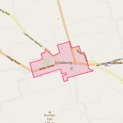 Map of Strasburg