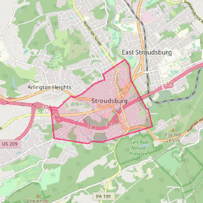 Map of Stroudsburg