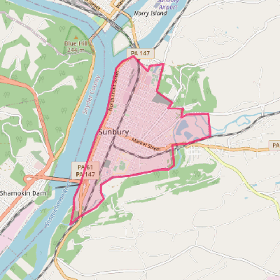 Map of Sunbury