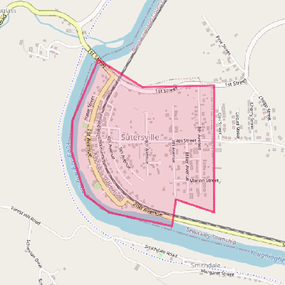 Map of Sutersville