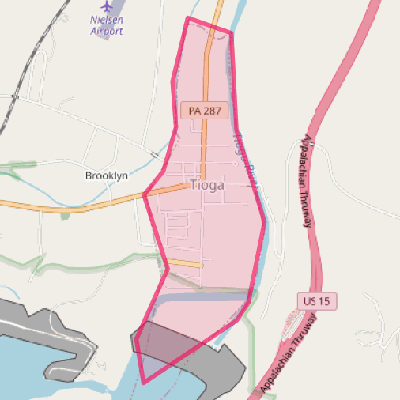 Map of Tioga