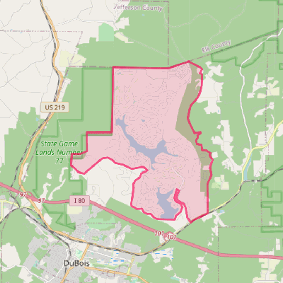 Map of Treasure Lake