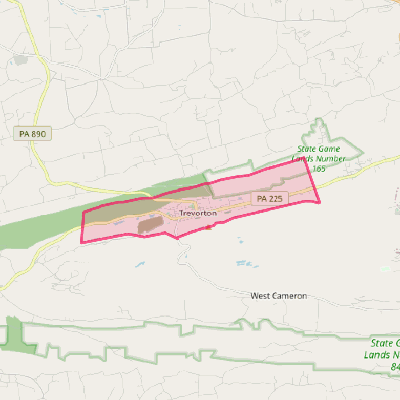 Map of Trevorton