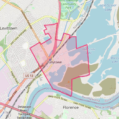 Map of Tullytown