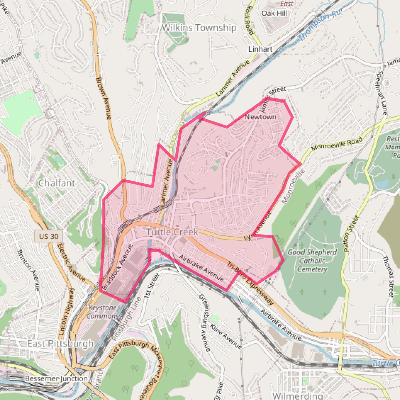 Map of Turtle Creek