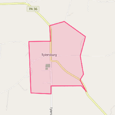 Map of Tylersburg