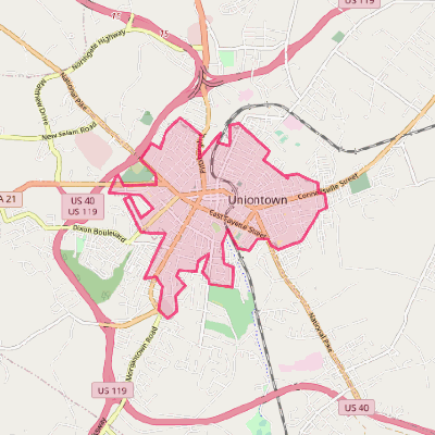 Map of Uniontown