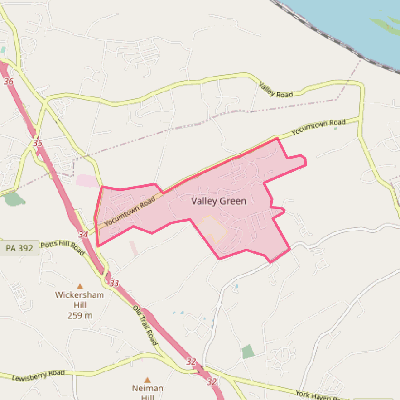 Map of Valley Green