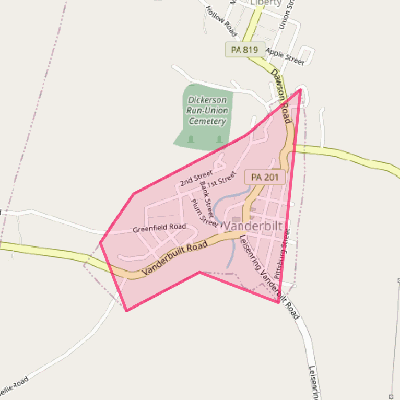 Map of Vanderbilt