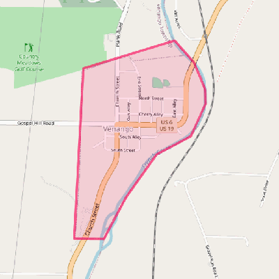 Map of Venango