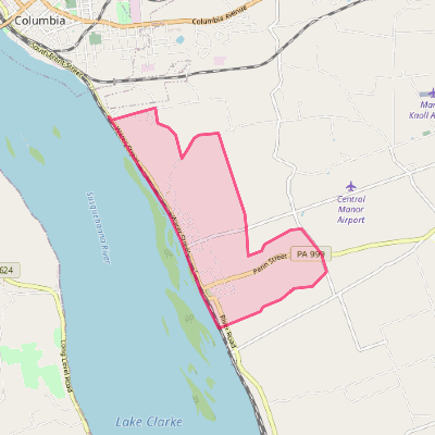 Map of Washington Boro