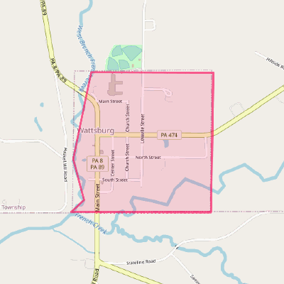 Map of Wattsburg