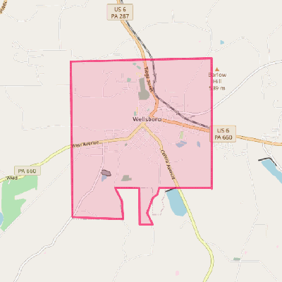 Map of Wellsboro