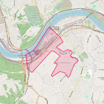 Map of West Homestead