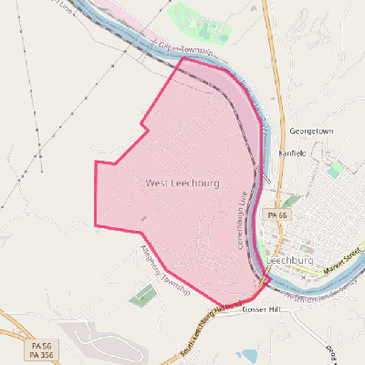 Map of West Leechburg