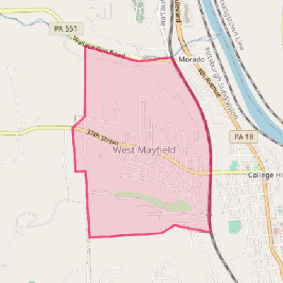 Map of West Mayfield