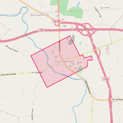 Map of West Middlesex