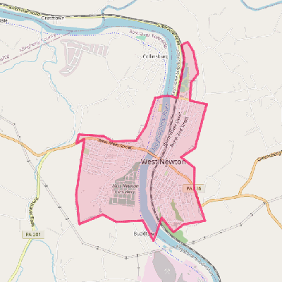 Map of West Newton