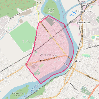 Map of West Pittston