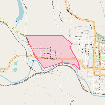 Map of West Waynesburg