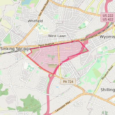 Map of West Wyomissing