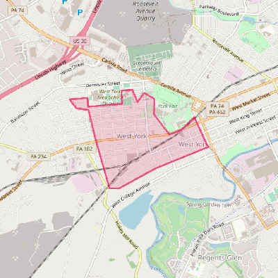 Map of West York