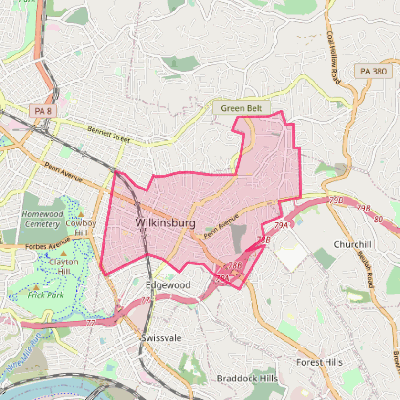 Map of Wilkinsburg