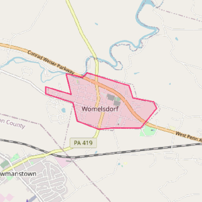 Map of Womelsdorf