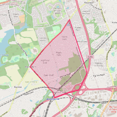 Map of Woodbourne