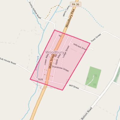 Map of Woodbury