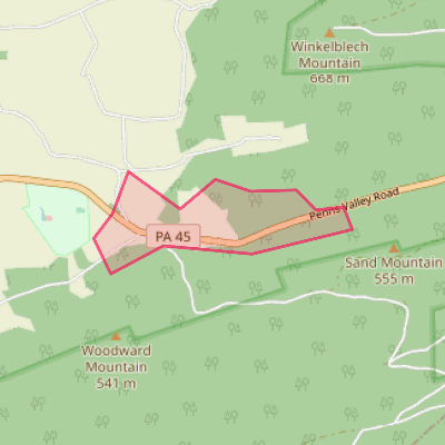 Map of Woodward