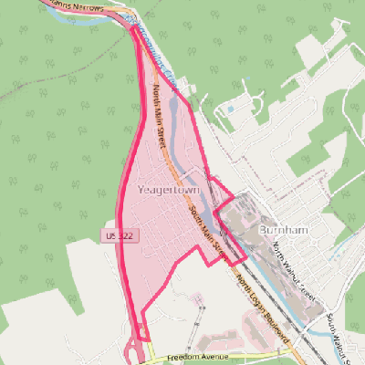 Map of Yeagertown