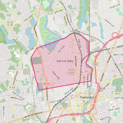 Map of Central Falls