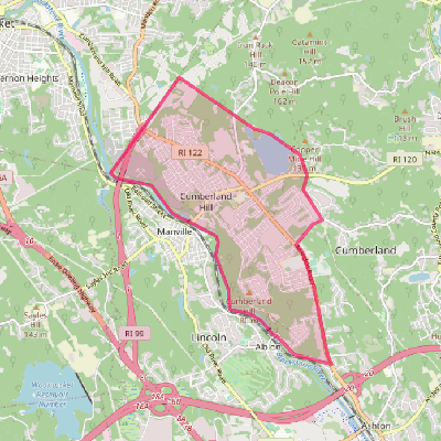 Map of Cumberland Hill