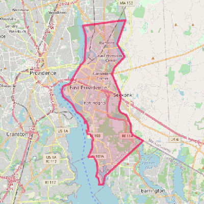 Map of East Providence