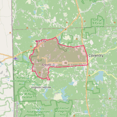 Map of Greene